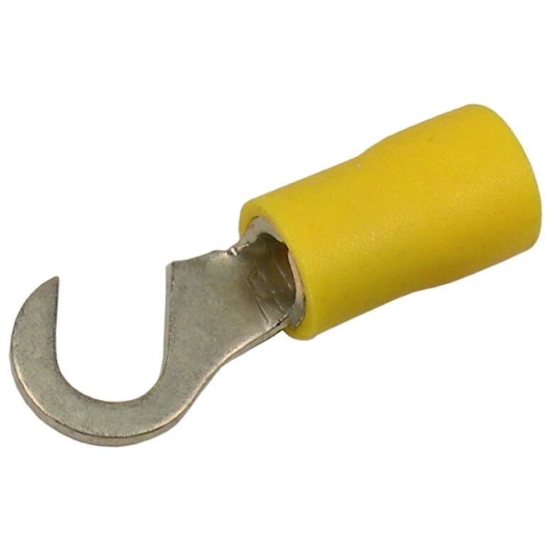 Pico 1945A 12-10 AWG(Yellow) Flared Vinyl Insulated Electrical Wiring #10 Hook Terminals 500 Per Package