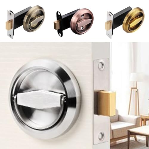 Serrure de porte invisible en acier inoxydable finition argent - 4