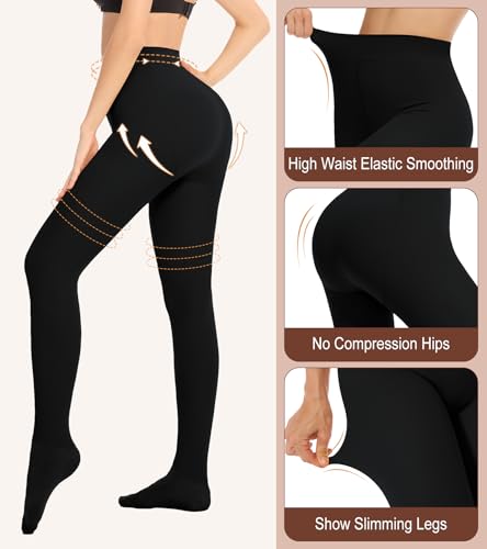 Opaque Fleece Lined Tights Women Warm Footed Pantyhose Thermal Thick Tights for Winter3