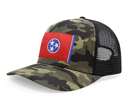 Image of International Tie State Hat for Men and Women, Adjustable Snapback Trucker Baseball Cap with Embroidered Patch