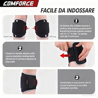 COMFORCE Tutore per il Sollievo dal Dolore Sciatico, Tutore per il Sollievo dal Dolore del Nervo Sciatico con Cuscinetto a Pressione per Uomini e Donne Unisex (10″-21″) (Polpaccio)
