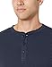 Amazon Essentials Henley Long Sleeve Shirts for Men, Regular-Fit Waffle, Navy, Medium