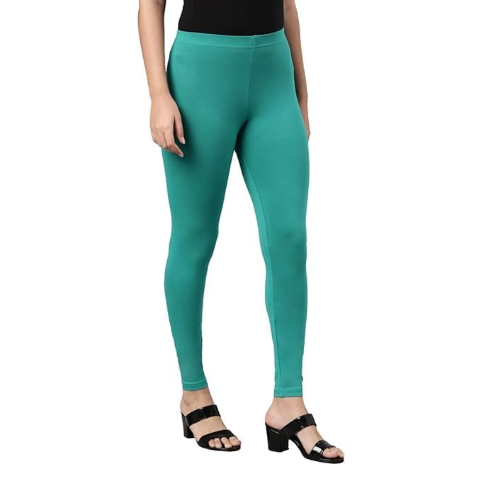 Image of Women Cotton Solid Belt Ankle Length Legging Four Way Lycra Leggings