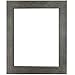 US Art Frames 9x12 Italian Carbon Silver Flat 1.25 Inch, Smooth Wrapped Finish Wood Composite Wall Decor Picture Poster Frame