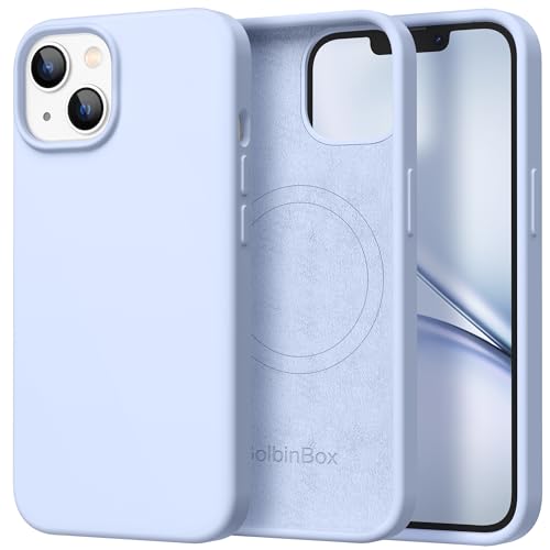 Image of GolbinBox Magnetic for iPhone 15 Case, Silicone Cover, Cyan Purple