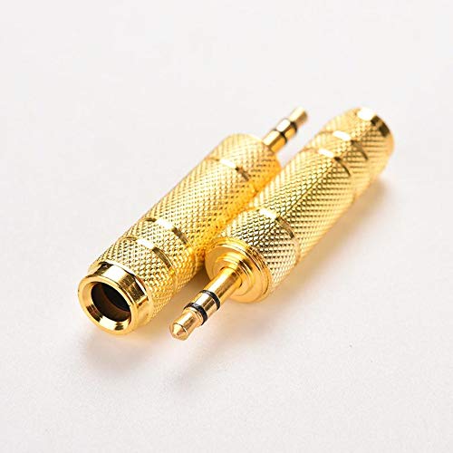 SHOPEE 3.5mm Stereo Male to 6.3mm Stereo Female Adapter Converter (pack1)(Golden) (B08RSMT1KP) Amazon Price History, Amazon Price Tracker