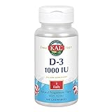 KAL Vitamin D-3 1000 IU Chewable | Peppermint Flavor | Healthy Immune Function & Bone Support | 200 Chews, 200 Serv
