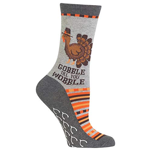 Hot Sox Womens Gobble Til You Wobble Non Skid Crew Socks