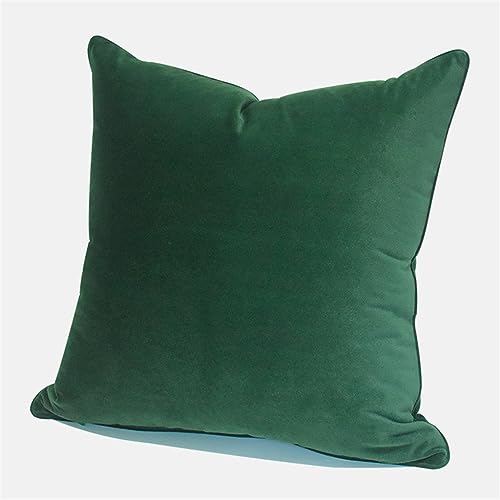 Housse de coussin de chaise peluche vert foncé modèle luxe