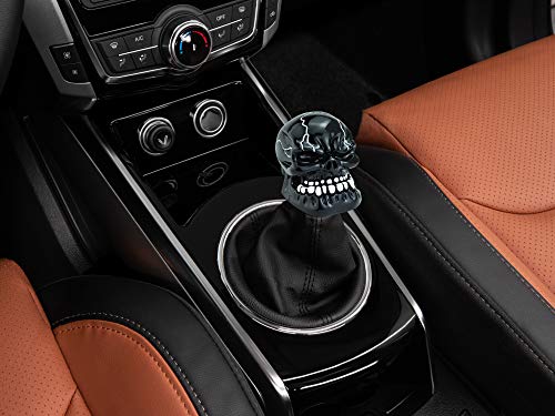 Abfer Car Shifter Knobs Skull Gear Shift Knob With Big Tooth Shifting Lever Fit Most Automatic Manual Transmission Cars Truck Vehicle (Black) #TOP2