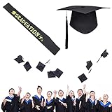 Qanye Schärpe Abschluss, Schärpe Bachelor Hut, Bachelor Mütze, Bachelor Hut, Abschluss Hut und Schärpe, für die Abschlussfeier des Bachelor-Abschlusses Verwendet, Unisex, Größe Verstellbar