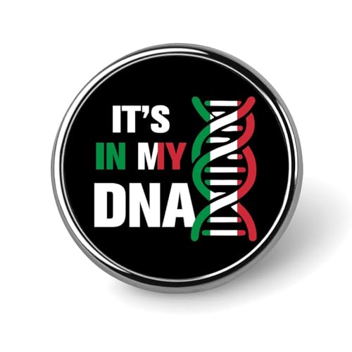 It's in MyItaly Italy's Roots Round Badge Men Women Bezel Pin Button Brooch Lapel Tie Pins for Suits Shirt Jacket Hat Costume Decorative