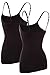 V FOR CITY Shelf Bra Camisoles for Women Undershirts with Built in Bra Tank Tops Cami Black XL