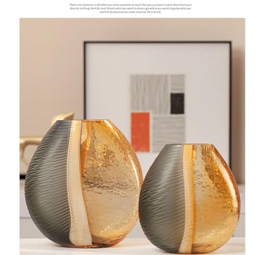 Vase en verre haut de gamme avec support pour salon chic - 5