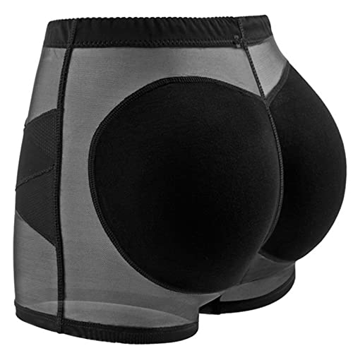 Dearanswer Womens Fake Buttock Briefs Hip Enhancer Underwear Seamless Butt Lifter Padded Shorts Naturally curvier Lift Your Butt,Black,L