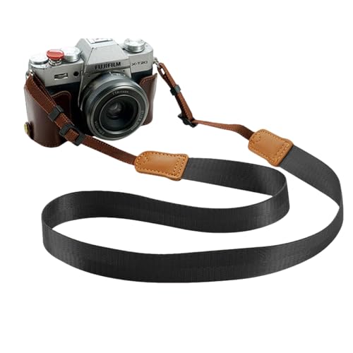 XFSRG Tracolla Macchina Fotografica Elegante e Resistente per Fotocamera Accessori Fotografia di Alta Qualità per Professionisti e Amatori (Nero)