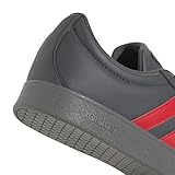 adidas Men's VL Court Base Shoes, Grey six/Better Scarlet/Grey Four, 8 UK - Image 4