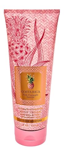 Bath & Body Works Ultimate Hydration Body Cream For Women 8 Fl Oz (8 Fl Oz (Pack of 1), Costa Rica Pink Pineapple Sunrise) - image 1
