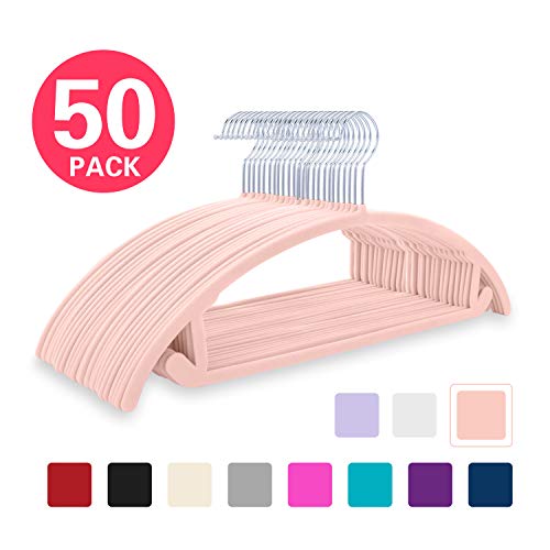 Premium Velvet Hangers (Pack of 50) Heavyduty- Non Slip No Shoulder Bump Suit