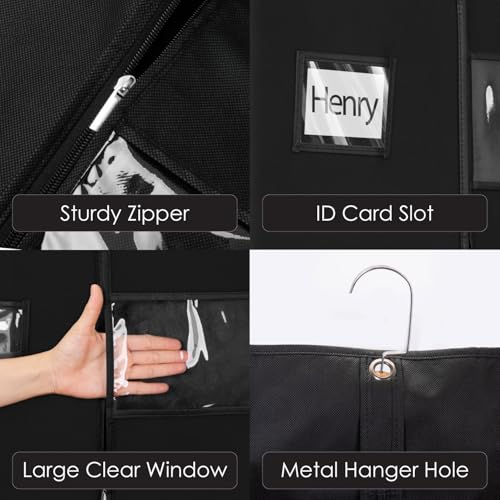 Mber 5-Pack 47" Suit Garment Bag with Transparent Window by Mber - Used condition - Image 3