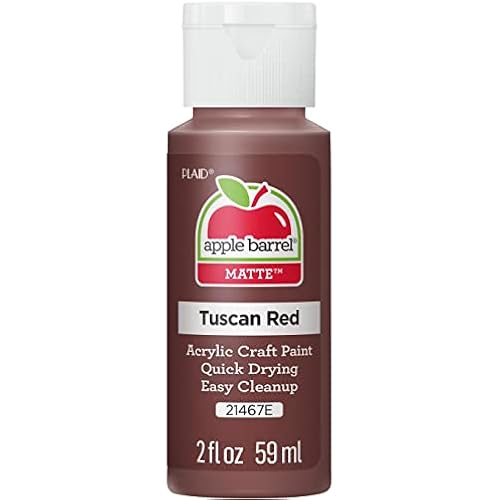 Apple Barrel Acrylic Paint in Assorted Colors (2 oz), 21467, Tuscan Red