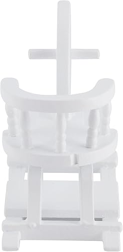 Miniatura 7 de Muebles para casa de muñecas, 112 casas de muñecas de madera, silla mecedora en miniatura, muebles para casas de muñecas para amantes y amigos