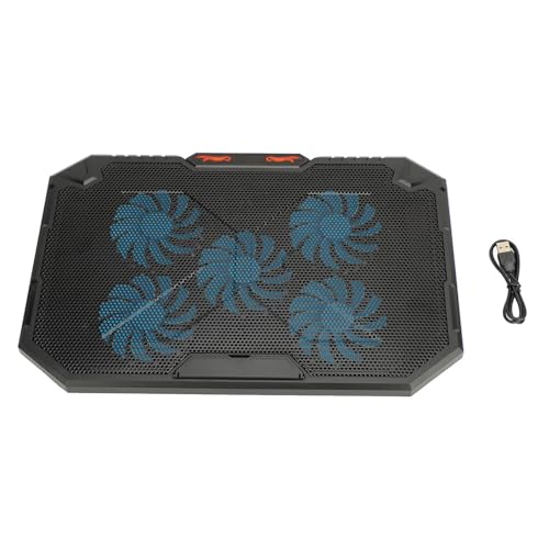 Base refrigerante con 5 ventiladores para laptops 13-17 pulg miniatura 1