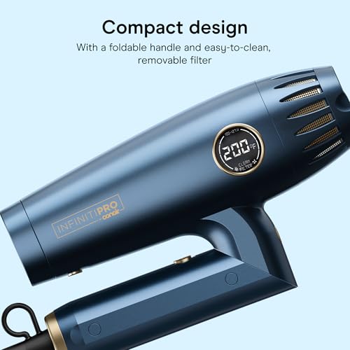 Image of Conair InfinitiPRO DigitalAIRE Multi-Styler Hair Dryer | Ultra-lightweight High-Speed Digital Motor Styler for Thick, Long, and Fine Hair, Blue, 1002L