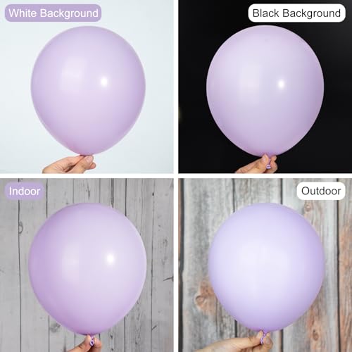 Image of Ouddy Party 129Pcs Pastel Purple Balloons Arch Garland Kit 18 12 10 5Inch