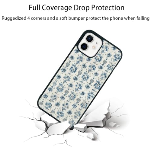 Coque de protection classique iPhone 12 Pro floral bleu - 2