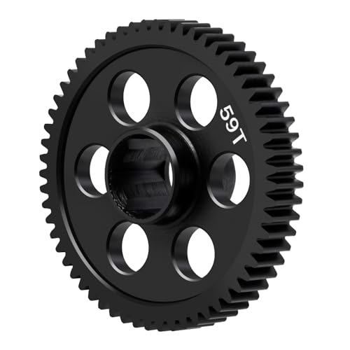 BRKRC Steel Main Gear RC 59T 0.5M Spur Gear for ARRMA 1/18 Granite Grom Typhon Moiave Grom Desert Truck RC Upgrade Accessories