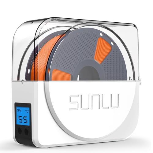 Image of SUNLU Filament Dryer Box for 3D Printer Filament, S1 Plus Filament Dehydrator with Fan Design, Filament Storage can Keep 1.75 2.85 3.00mm PLA PETG ABS Filament Dry During 3D Printing (White)