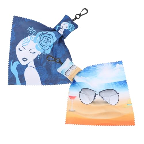 FONDOTIN 2 Piezas para los ojos tela de gafas paños de limpieza de lentes para anteojos kit de limpieza de gafas de sol paños de limpieza para gafas tela de fibra