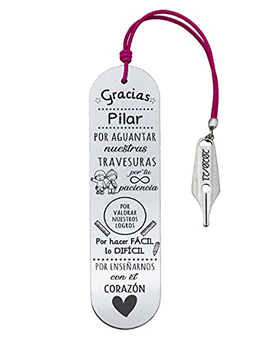 Marcapáginas Gracias Profe regalo fin de curso punto de libro