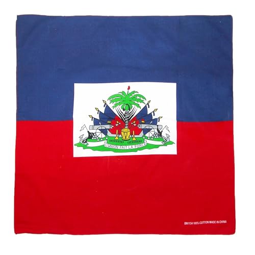 CTM® Cotton Haitian Flag Bandana, Haiti