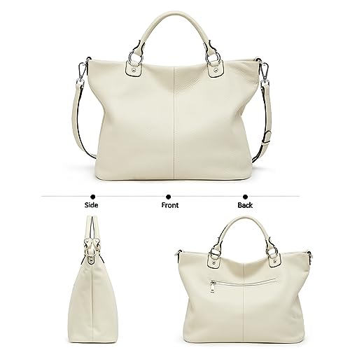 Image of Kattee Women's Soft Genuine Leather Tote Bag, Top Satchel Purses and Handbags