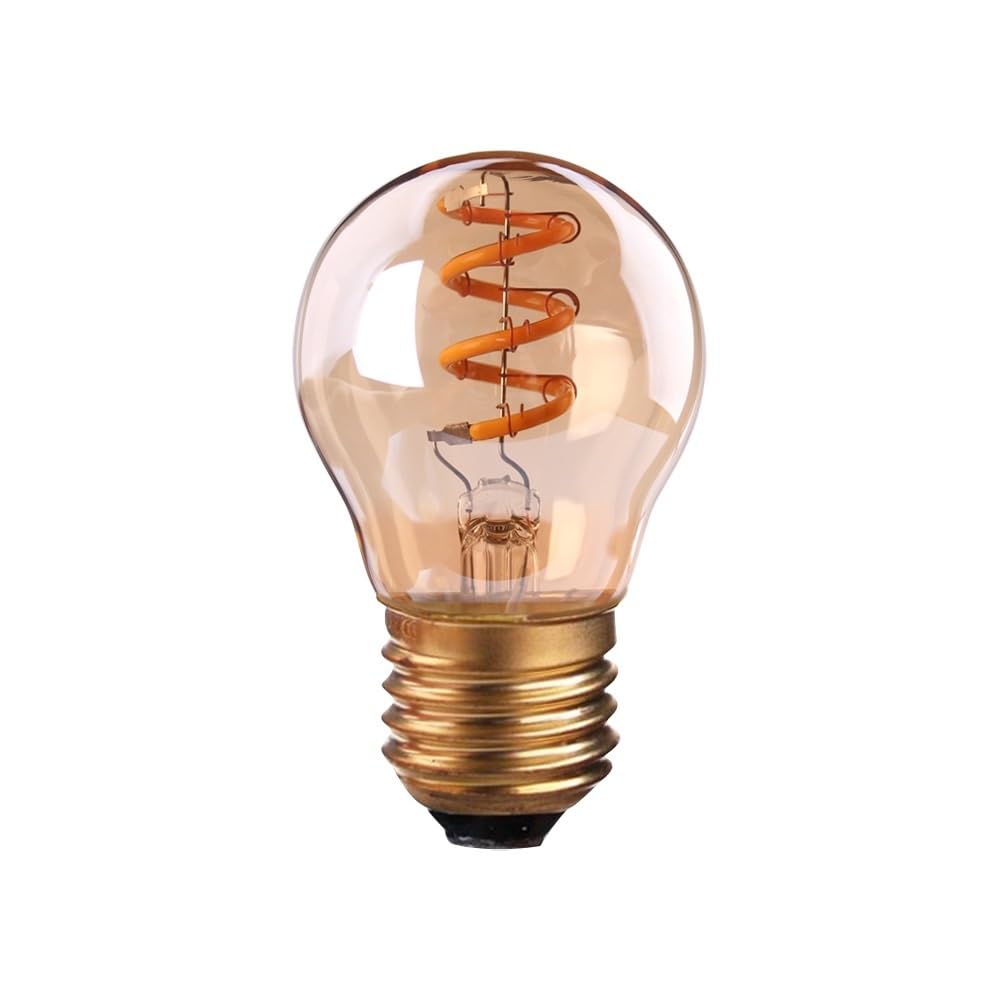 YSJX lighting, Paquete de 20 bombillas LED esféricas AC220V E27 3 W S14/ST45/T45 amarillo cálido 2200 K luz flexible fuente de luz decorativa retro Bombillas para el hogar(G45 3W)