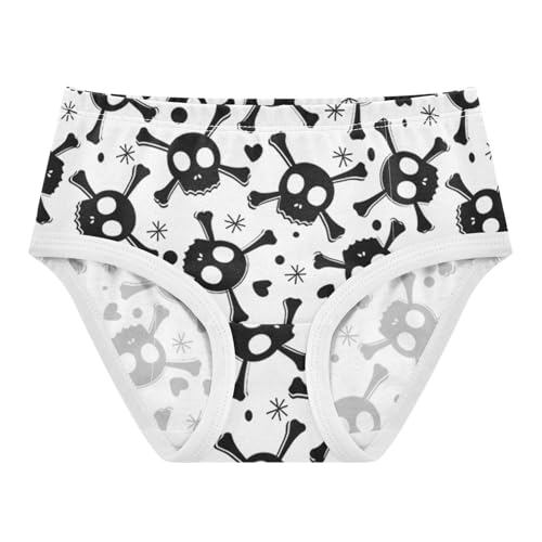 Wusikd Cute Skull Girls' Underwear Cotton Pirate Girls Briefs Soft Toddler Underwear 3T Multi