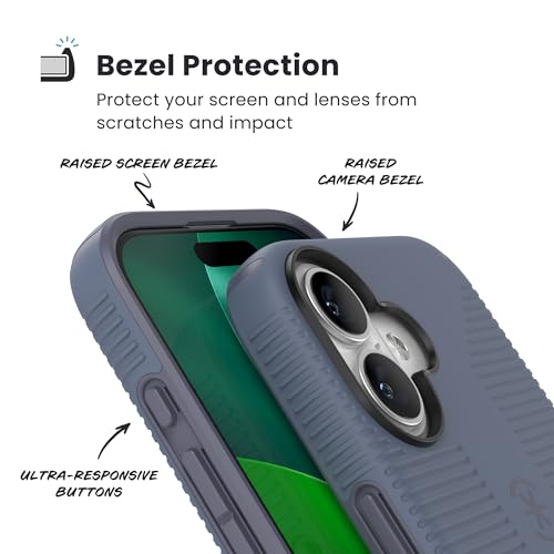 Image of Speck CANDYSHELL Grip +MS Case for iPhone 17 - Mystery Blue /Faded Denim | Slim Protective Grip | Drop Protection | MagSafe Compatible