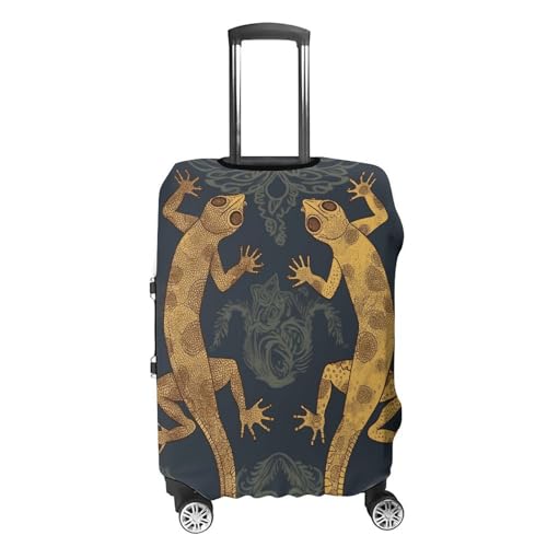 Gecko Lizards Luggage Cover, Washable Elastic Suitcase Cover Protector Fit 18-32 Inch Luggage4