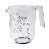 wenco Vaso medidor de plástico de 1 litro de capacidad, escala precisa...