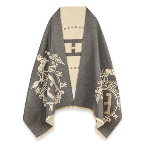 EXTREE Scarfs for Women Pashmina Silky Shawl Wrap for Evening Dressing Blanket Open Front Poncho Cape