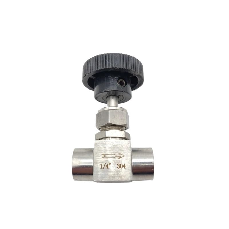 304 Stainless steel G female thread needle valve 1/2" Through board type globe