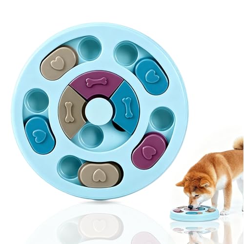 Euablfo Gioco Interattivo per Cani,Giochi Educativi per Cani,Giochi Interattivi per Cani,Treat Dispenser Giocattolo Interattivo per l'allenamento del QI e I'arricchimento Mentale, Per Premi, Addestram