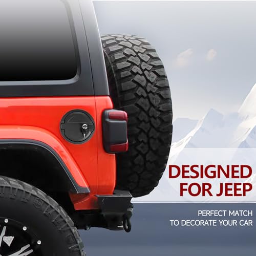 image for Gas Cap Cover for Jeep Wrangler JL, Fuel Filler Door Locking Gas Tank 