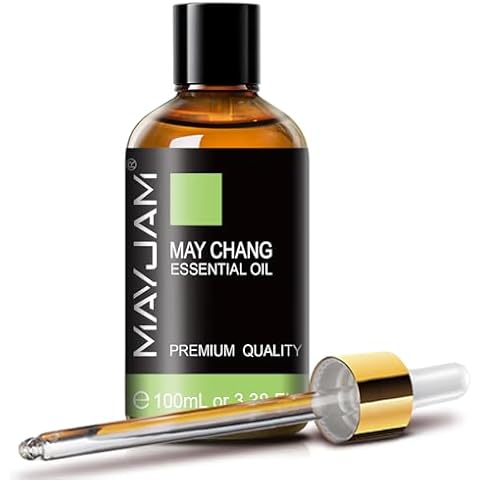 MAYJAM May Chang (Litsea Cubeba) Essential Oils 3.38 FL.OZ Pure May Chang Oil for Massage Skin Care Hair Care Diffuser Candle and Soap Making - 100ml Cover