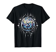 In the Disco you are the DJ. With this cool discoball outfit you are popular. cool retro disco ball. Lightweight, Classic fit, Double-needle sleeve and bottom hem