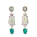 ZHOUYF Boucles d'oreilles Pendantes Créoles Pendantes Chic Vert Goutte d'eau Résine Cristal Goutte Boucles d'oreilles Design Femmes Déclaration Boucles d'oreilles Bijoux De