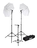 Fovitec - 1x Photography & Video Lighting Kit - [Continuous Light][Cast Iron][Collapsible][45W CFL B