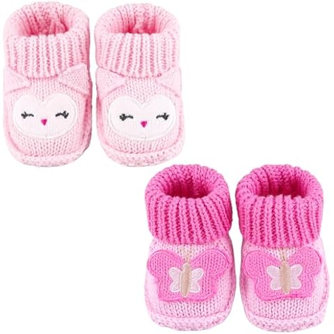 LACOFIA Soft Knitted Baby Booties 0-3 Months Cover